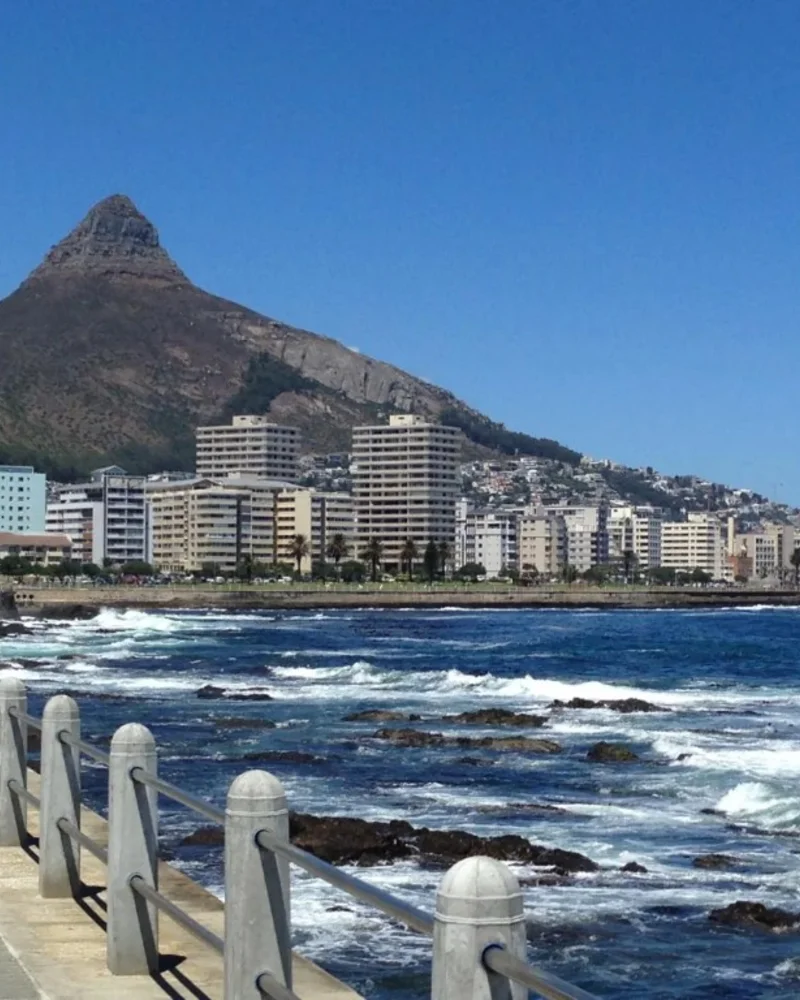 Sea Point Promenade beside the Atlantic